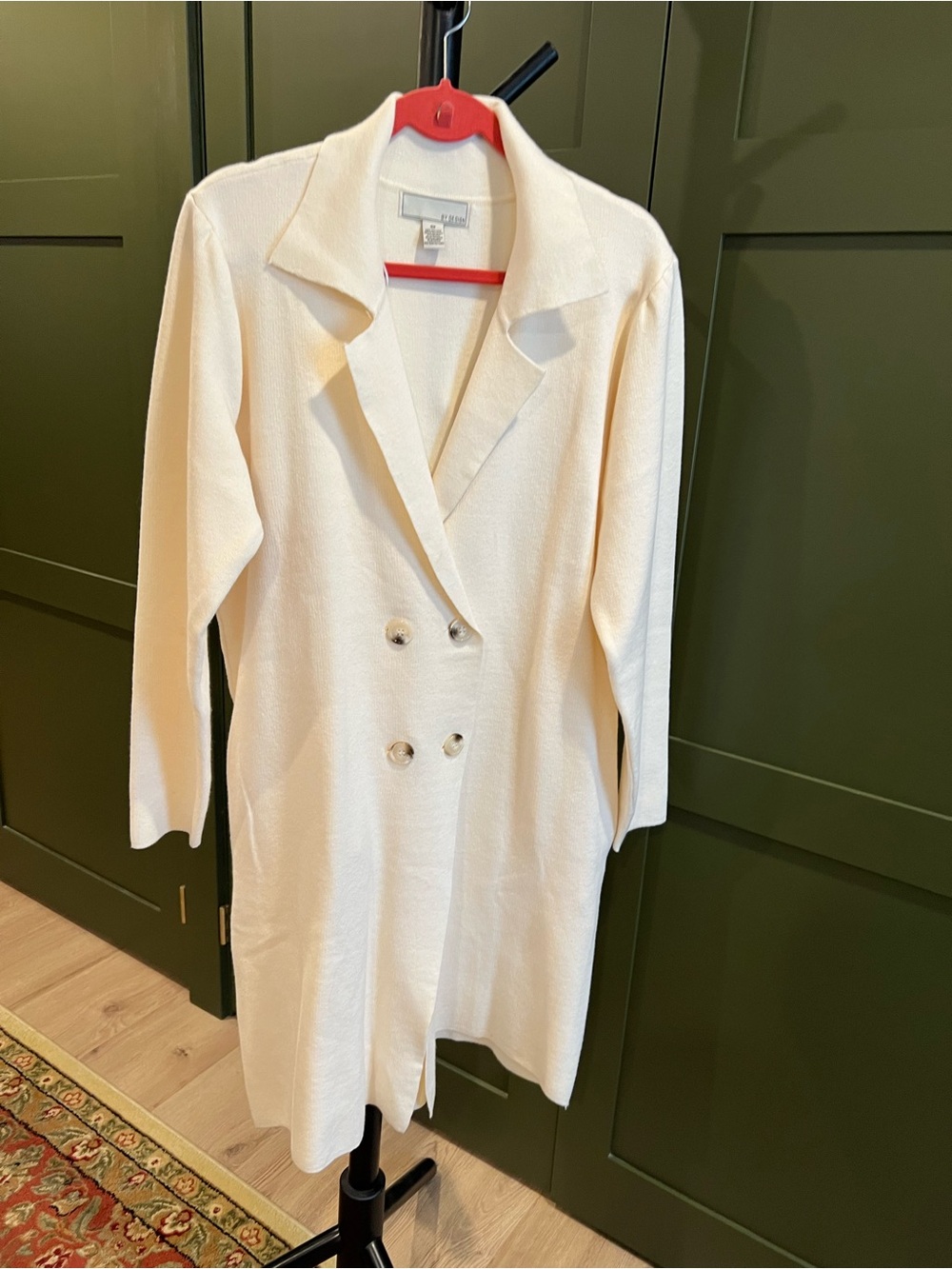 Cream Double-Breasted Women’s Coat